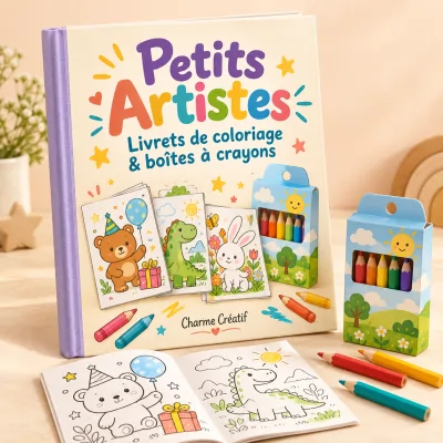 Petits Artistes - livrets à colorier et boîtes de crayons